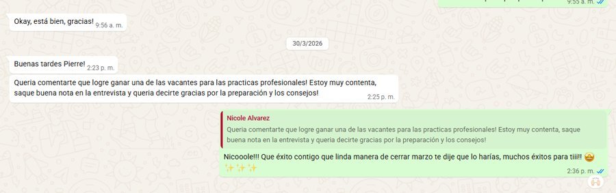Conversación real de WhatsApp con Nicole A.