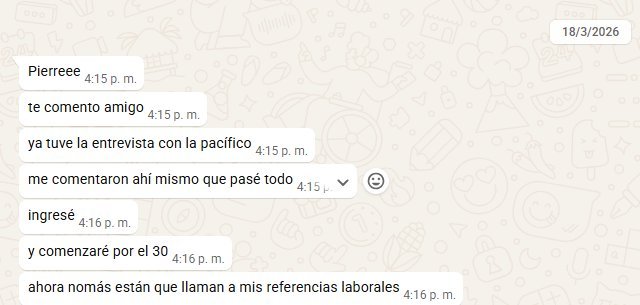 Conversación real de WhatsApp con Piero S.
